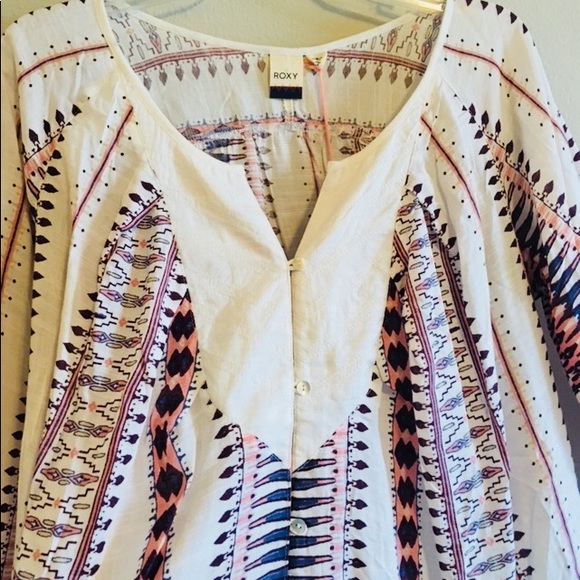 NWT Embroidered Top Oversized Long Sleeves Blouse - Picture 5 of 8